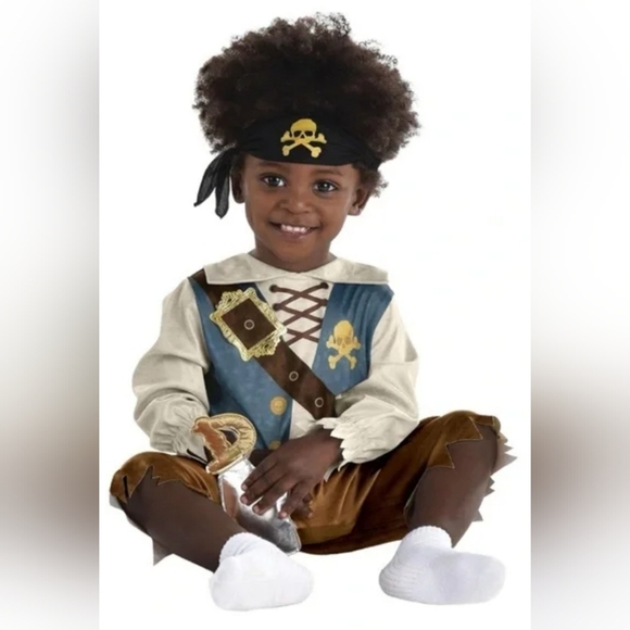 NEW AMSCAN BABY BOY SHIPWRECKED PIRATE COSTUME (SIZE 6-12M) - Picture 1 of 6